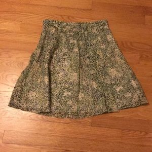 J. Crew silk floral flowing skirt